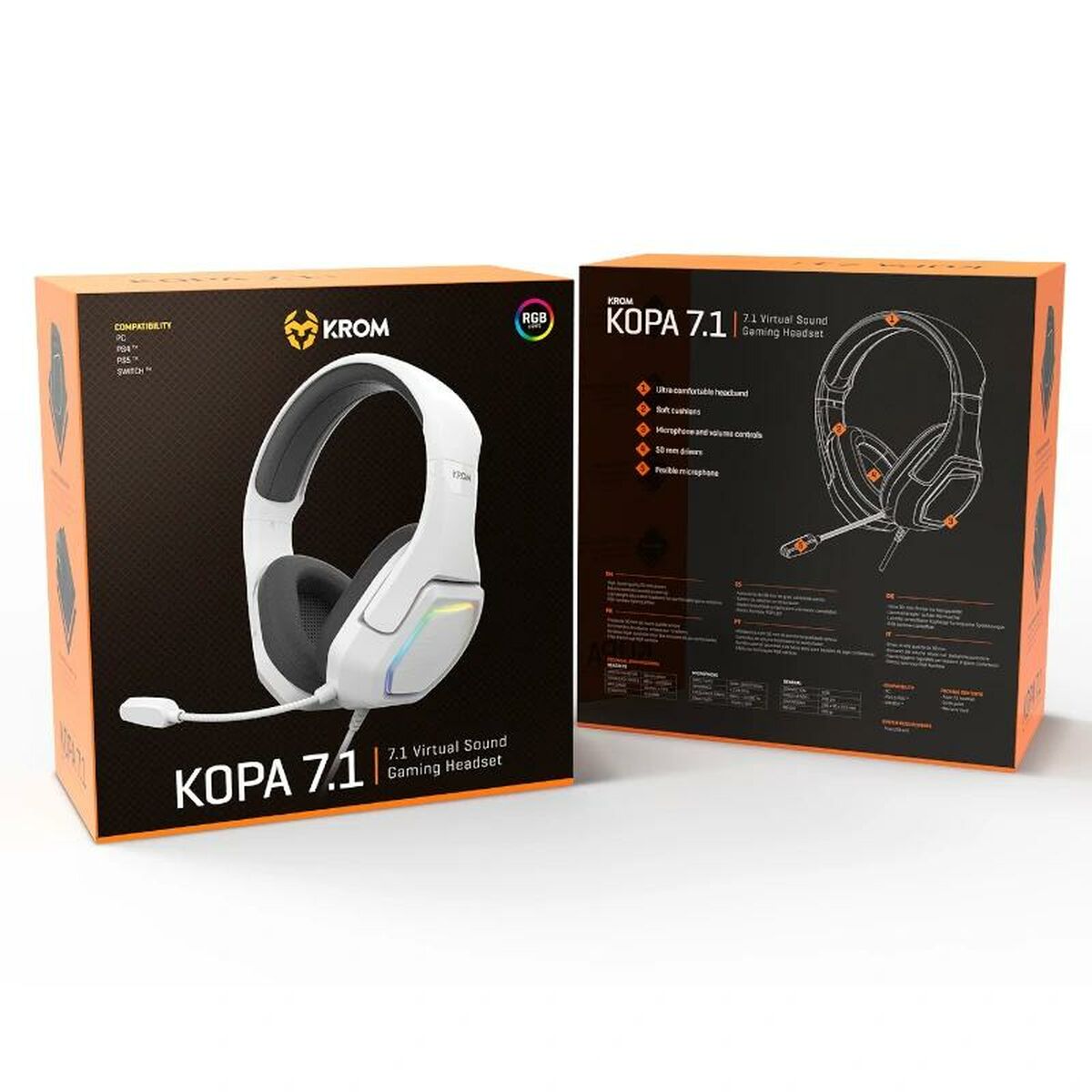 Slušalke z Mikrofonom Gaming Krom KOPA